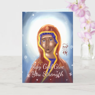 Christelijke condoleancekaart (Maagd Maria) Kaart