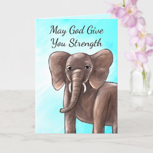 Christelijke condoleancekaart (olifant) kaart