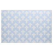 Christelijke Corss White op Blue Damask Pattern Stof (Fat Quarter)