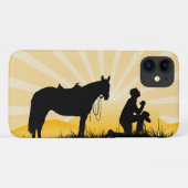 Christelijke Cowboy iPhone Hoesje (Achterkant (horizontaal))