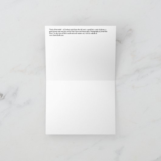 Christelijke Cowboy Western Southwest Note Kaart (Binnen)