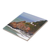 Christelijke creatie van vuurtoren voor het Zee Tegeltje (Zijkant)