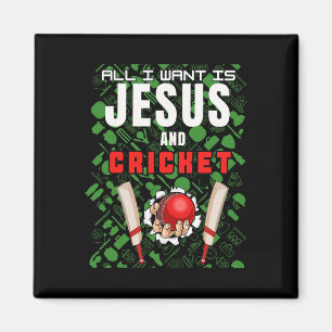 Christelijke Cricketspeler Grappige Spreuk Alles W Magneet