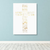 Christelijke Cross Bible verzen - Canvas print (Insitu (Houten vloer))