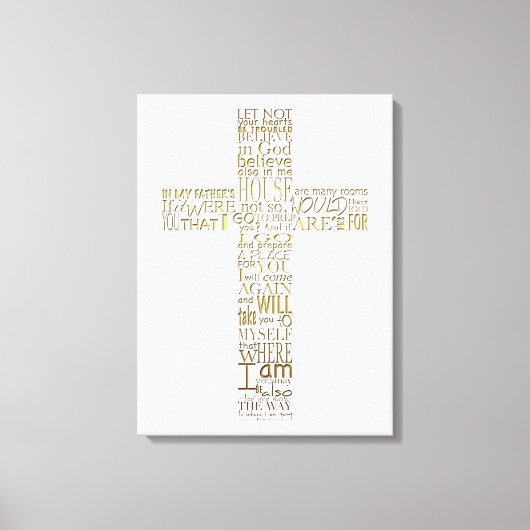 Christelijke Cross Bible verzen - Canvas print (Voorkant)