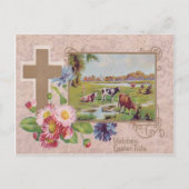 Christelijke Cross Daisy Koe Pasture Briefkaart (Voorkant)