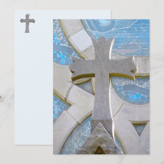 Christelijke Cross Flat Kaart (Voorkant / Achterkant)