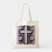 "Christelijke Cross Jumbo Canvas tas – Ai design (Achterkant)