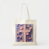 "Christelijke Cross Jumbo Canvas tas – Ai design (Voorkant)