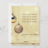 Christelijke Cross-Kerstlegant Script Navy Blue Feestdagenkaart (Achterkant)