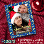 Christelijke Cross-legant Script Navy Blue Kerstmi Feestdagenkaart