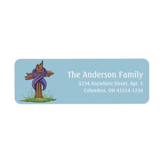 Christelijke Cross Paasvakantie Adresetiketten Etiket (Voorkant)