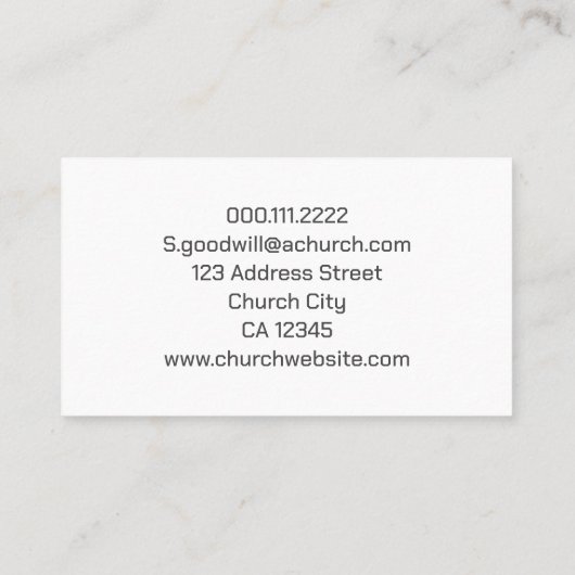 Christelijke Cross Pastor Visitekaartjes (Achterkant)