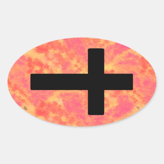 Christelijke Cross Stickers Sunrise Kleur Achtergr (Voorkant)