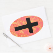 Christelijke Cross Stickers Sunrise Kleur Achtergr (Envelop)
