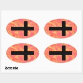 Christelijke Cross Stickers Sunrise Kleur Achtergr (Vel)