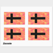 Christelijke Cross Stickers Sunrise Kleur Achtergr (Vel)