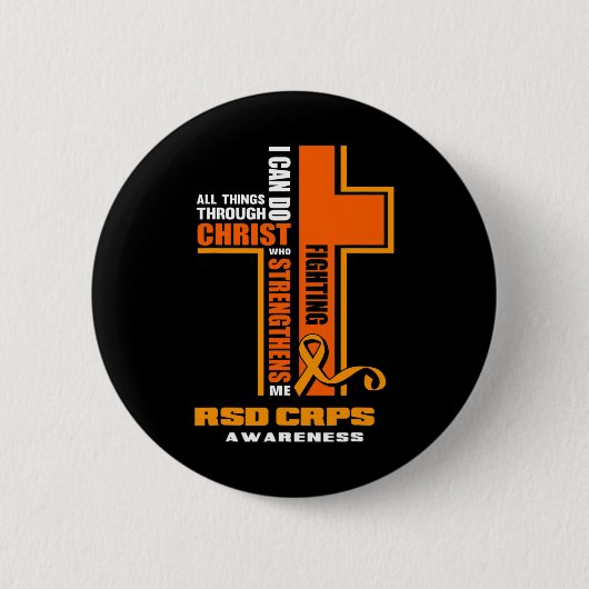 Christelijke CRPS Warrior Fighter RSD CRPS Awarene Ronde Button 5,7 Cm (Voorkant)
