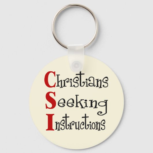 CHRISTELIJKE CSI-acronymn Sleutelhanger (Voorkant)