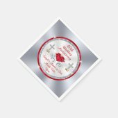 Christelijke Custom 40ste bruiloft Jubileum servet (Hoek)