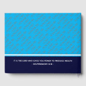 Christelijke Custom HONOR THE LORD Bezoekers BLAUW Gastenboek (Achterkant)