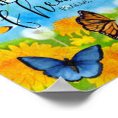 Christelijke Cute Floral geeft Bedankt bijbelnaam Poster (Hoek)