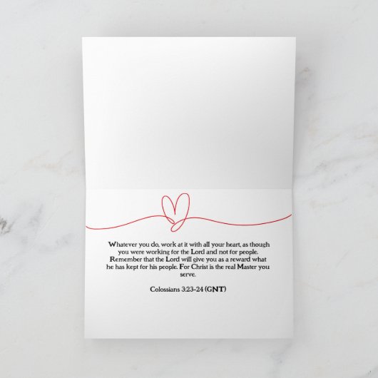 Christelijke Dag van de Arbeid Kaart (Binnen)