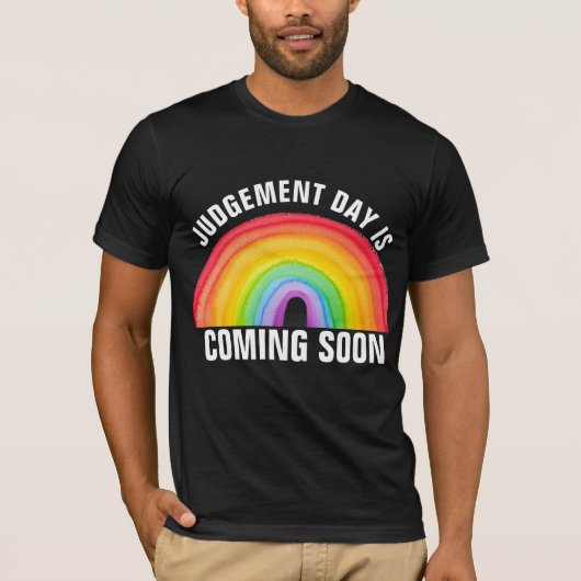 CHRISTELIJKE DAG VAN HET T-SHIRTS-RECHT VAN RAINBO T-SHIRT (Voorkant)