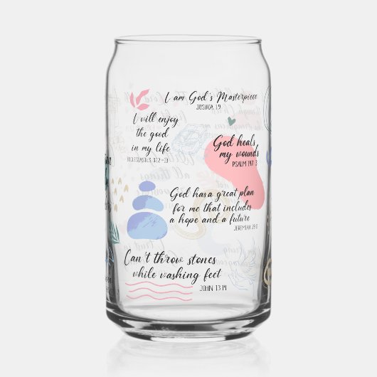 Christelijke dagelijkse herinneringen Bijbelverzen Blikvorm Glas (Achterkant)
