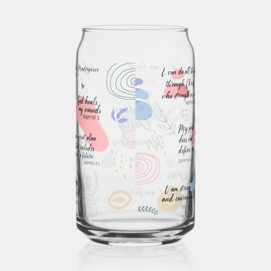 Christelijke dagelijkse herinneringen Bijbelverzen Blikvorm Glas (Rechts)