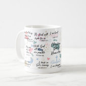 Christelijke dagelijkse herinneringen koffiemok (Voorkant links)