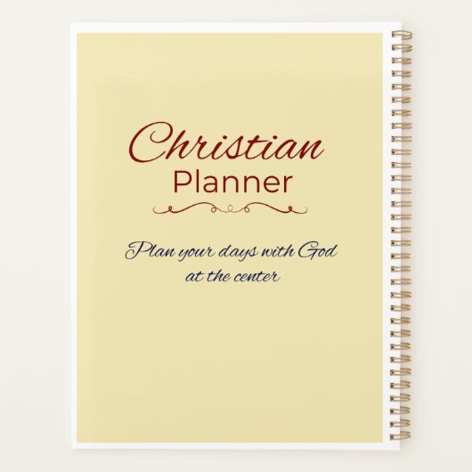 Christelijke dagelijkse levensplanner – 7-pagina's planner (Achterkant)