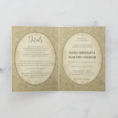 Christelijke Damask Trouwuitnodiging Crème/Bruin (Binnen)