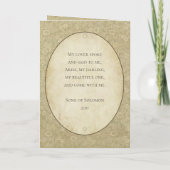 Christelijke Damask Trouwuitnodiging Crème/Bruin (Achterkant)