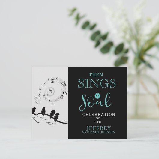 Christelijke Dan Zingt Mijn Ziel Viering Van Het L Briefkaart (Staand voorkant)