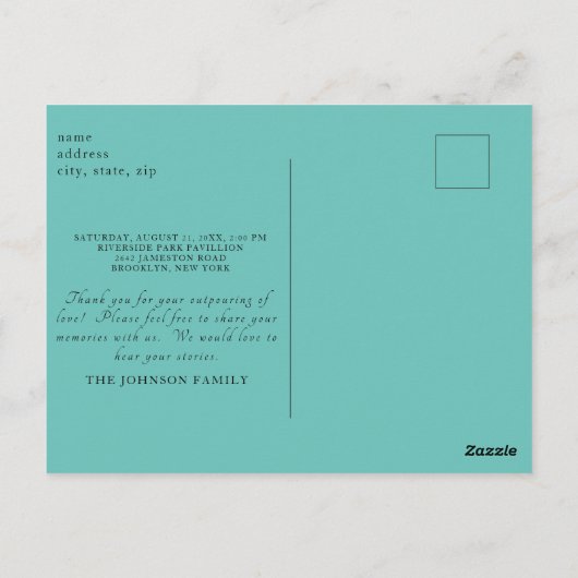 Christelijke Dan Zingt Mijn Ziel Viering Van Het L Briefkaart (Achterkant)