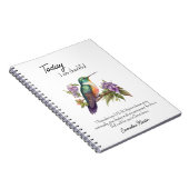 Christelijke Dankbaarheid Bijbelvers kolibrie Notitieboek (Rechterzijde)