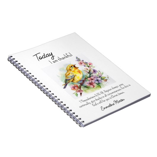 Christelijke Dankbaarheid Tijdschrift Bijbelvers V Notitieboek (Rechterzijde)