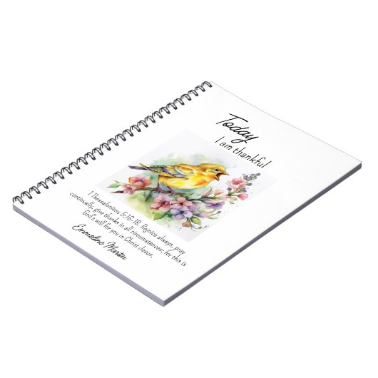 Christelijke Dankbaarheid Tijdschrift Bijbelvers V Notitieboek (Linkerzijde)