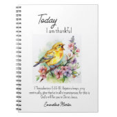 Christelijke Dankbaarheid Tijdschrift Bijbelvers V Notitieboek (Voorkant)