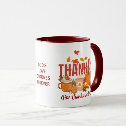 Christelijke DANKBARE pompoen Thanksgiving Mok (Voorkant rechts)