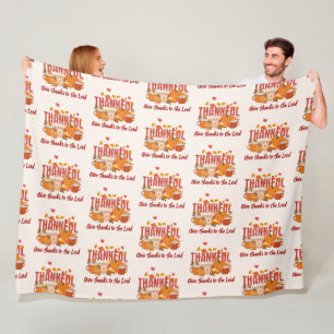 Christelijke DANKBARE THANKSGIVING Pompoen Latte Fleece Deken