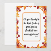 Christelijke Dankdag Feestdagenkaart (Voorkant / Achterkant)