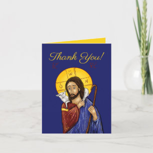 Christelijke dankkaart (Christus de Goede Herder) Kaart