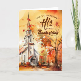 Christelijke Dankzegging Psalm Schrift Kerk  Feestdagen Kaart