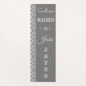 Christelijke Denim Lace Southern Raised Jesus Save Yogamat (Voorkant)