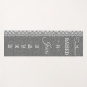 Christelijke Denim Lace Southern Raised Jesus Save Yogamat (Voorkant (horizontaal))