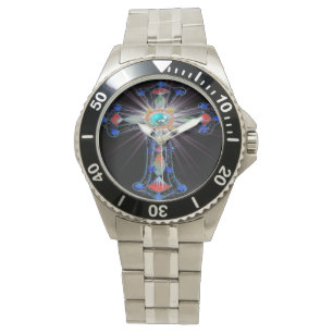 Christelijke design voor religieuze kruising horloge