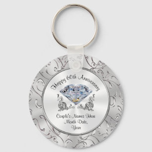 Christelijke diamant 60e verjaardag feest gunsten sleutelhanger