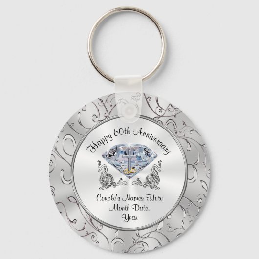 Christelijke Diamond 60e Jubileum Favors Sleutelhanger (Voorkant)